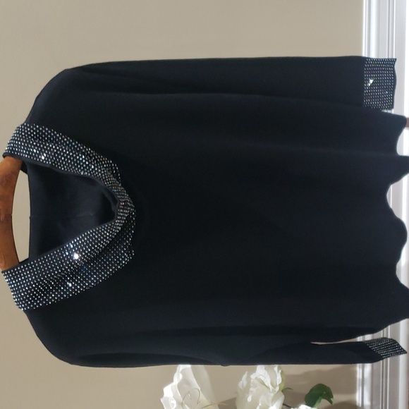 COPY - Nwt Liv Milano 2X Black sweater with sparkling finish - Picture 4 of 12